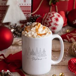 personalized christmas mug gift, hot chocolate mug, toddler xmas mug