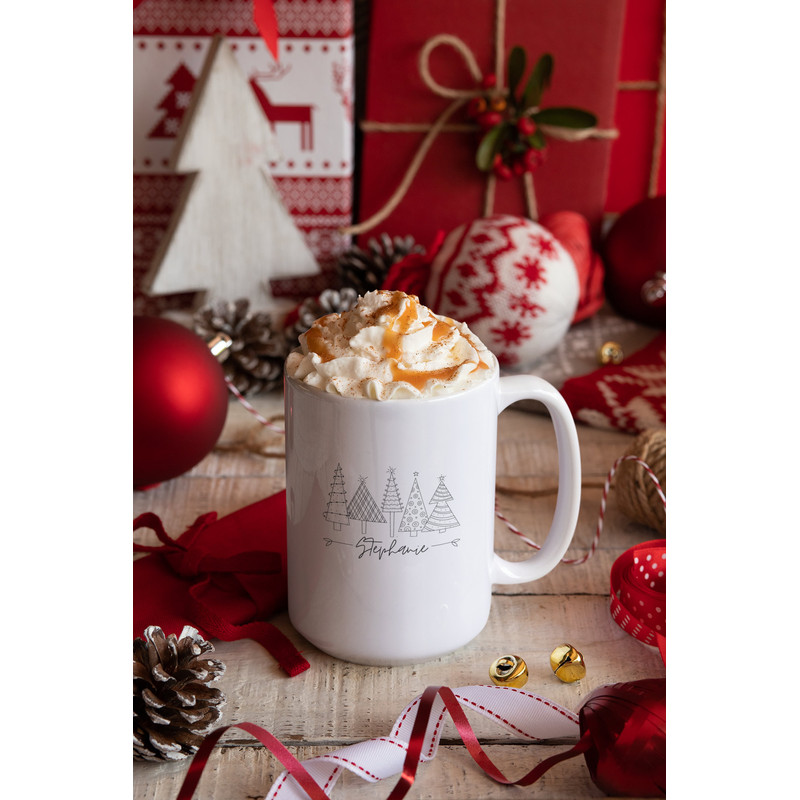 Personalized Christmas mug gift, hot chocolate mug, toddler xmas mug, Christmas ornament wrap, Christmas Movie Mug, minimalist christmas mug - 6.jpg