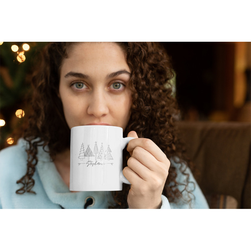 Personalized Christmas mug gift, hot chocolate mug, toddler xmas mug, Christmas ornament wrap, Christmas Movie Mug, minimalist christmas mug - 7.jpg