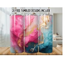 pink agate  20oz skinny tumbler wrap png,3d agate sublimation design,glitter agate seamless png 9.2 x 8.3” straight skinny tumbler wrap png