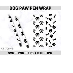 Dog Paw pen wrap, Pen Wrap SVG PNG, Pen Wraps Patterns, Glitter Pen Digital Template, Pen Wraps for Vinyl, Epoxy Pen Wrap, Instant Download