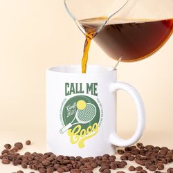 coco gauff tennis mug for tennis players gift, us open tennis star, tennis gift for women