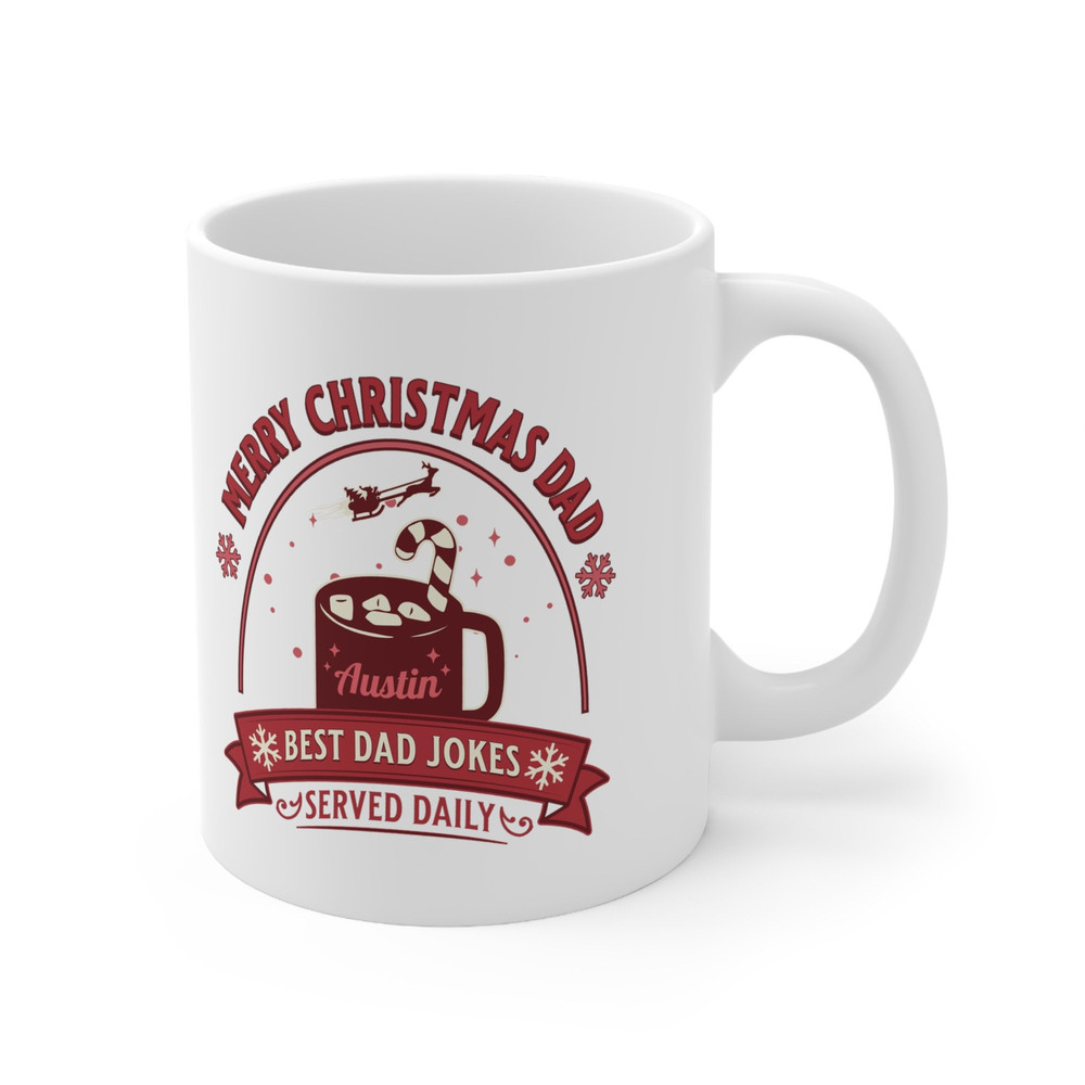 Personalized Christmas Gift for Mom and Dad, Custom Hot Cocoa Mug with Name or Family Name, First Christmas as Mom and Dad - 10.jpg