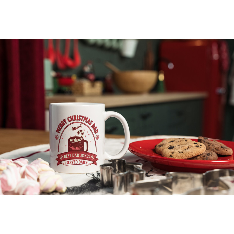 Personalized Christmas Gift for Mom and Dad, Custom Hot Cocoa Mug with Name or Family Name, First Christmas as Mom and Dad - 2.jpg