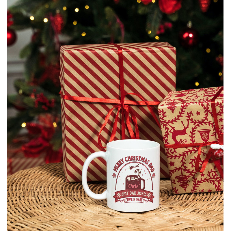 Personalized Christmas Gift for Mom and Dad, Custom Hot Cocoa Mug with Name or Family Name, First Christmas as Mom and Dad - 7.jpg