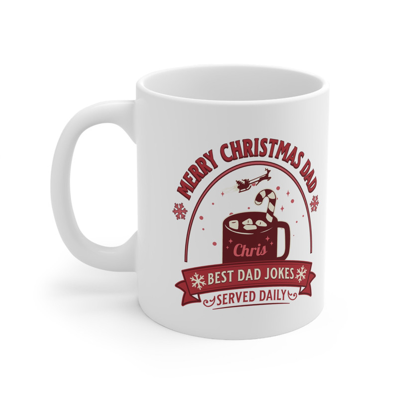 Personalized Christmas Gift for Mom and Dad, Custom Hot Cocoa Mug with Name or Family Name, First Christmas as Mom and Dad - 8.jpg