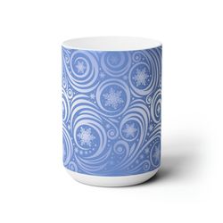 arctic swirls extra large 15oz hot cocoa mug explore winters beauty this holiday season