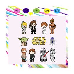 star wars svg, star wars gift, jedi svg, yoda svg, leia svg, mandalorian svg, star wars shirt, star wars clipart, svg cu