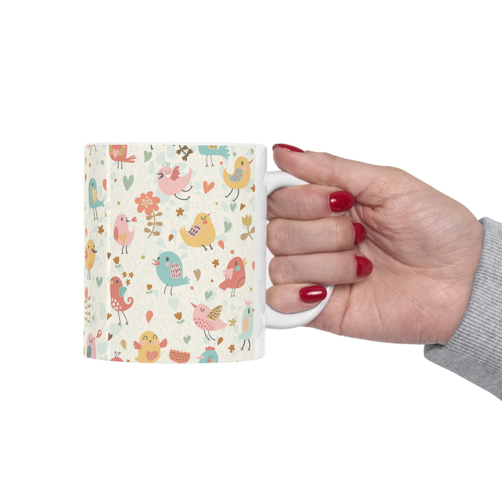 Feathered Friends Ceramic Cup 11 oz Ceramic Mug - 1.jpg
