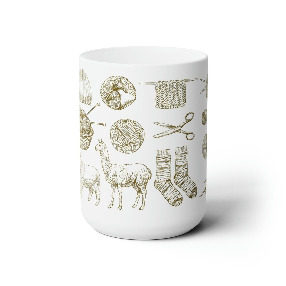 Knitting Therapy Relax and Sip Your Favorite Hot Beverage from This Extra-Large 15oz Ceramic Mug - 2.jpg