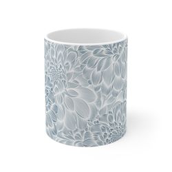 retro floral revival coffee or tea mug a nostalgic twist