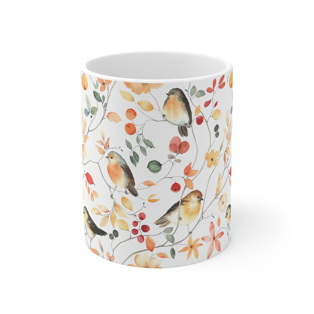 Songbird Serenity Coffee Cup - Peaceful Sips Await 11 oz Ceramic Mug - 2.jpg