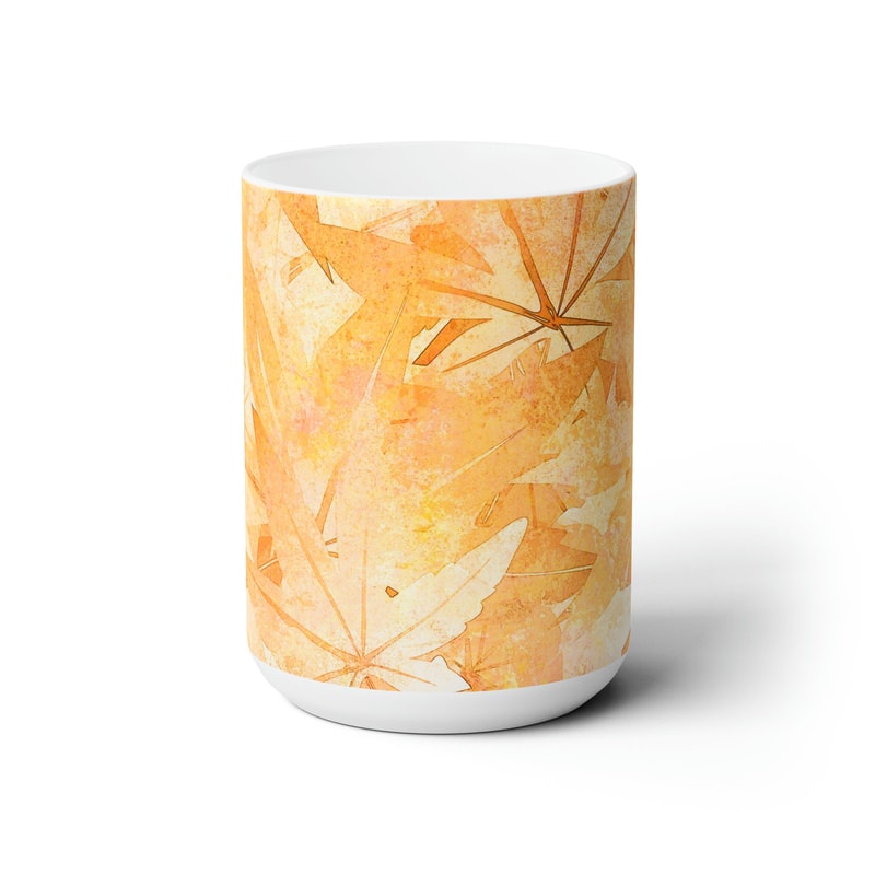 Warmth and Gratitude Extra-Large 15oz Ceramic Thanksgiving Mug with Fall Foliage Design - 2.jpg