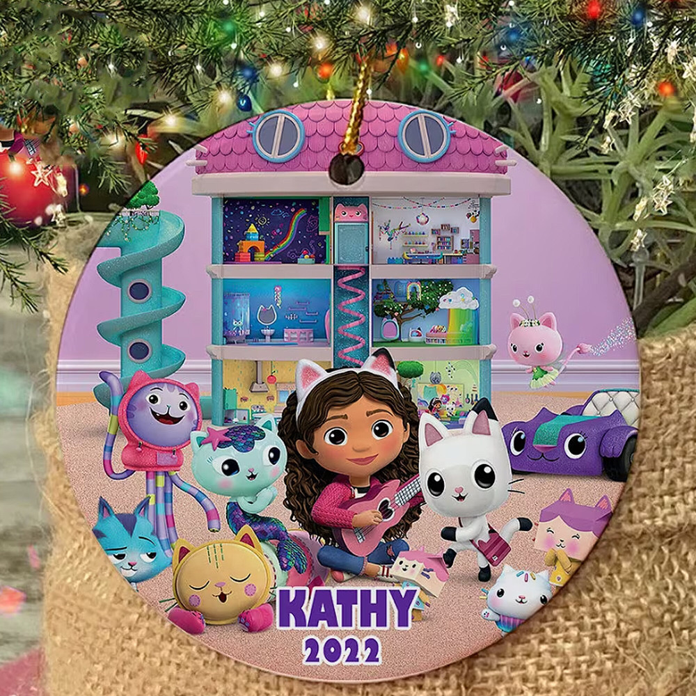 Custom Gabby'S Dollhouse Ornament, Personalized Gabby Ornament, 2023 Christmas Ornament, Kids Christmas, First Christmas Ornament - 2.jpg