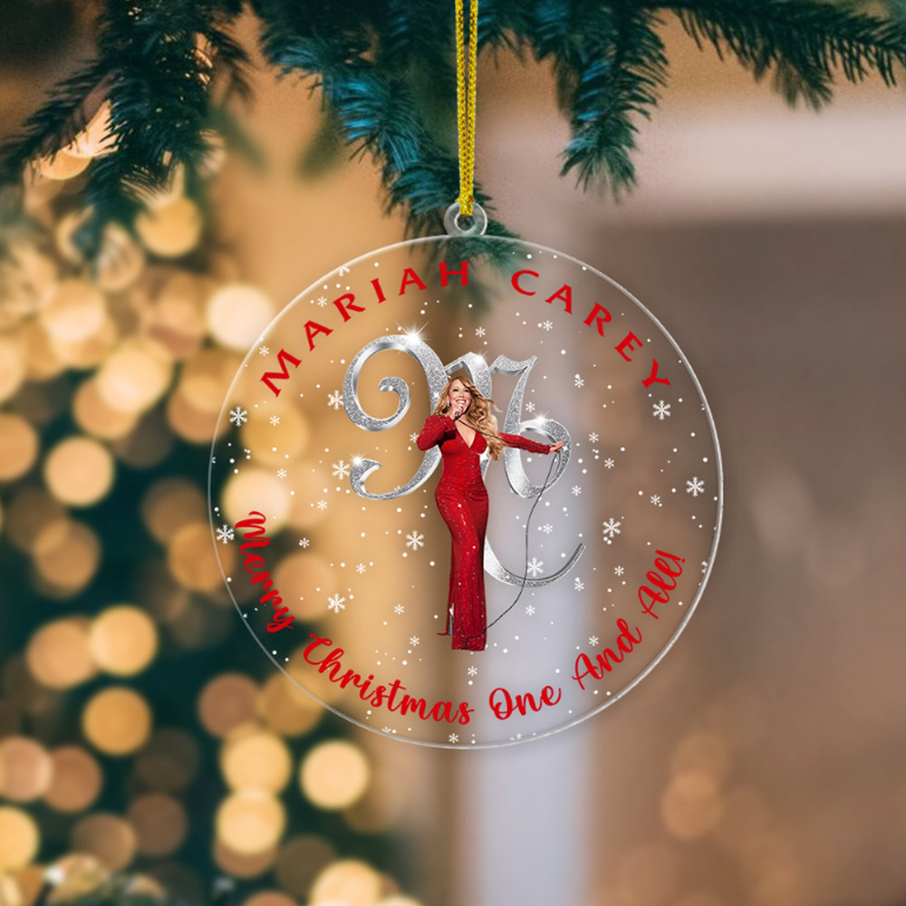 Mariah Carey Merry Christmas One and All Tour 2023 Ornament, Custom Mariah Carey 2023 Tour Ornament, All I Want For Christmas Ornament - 2.jpg