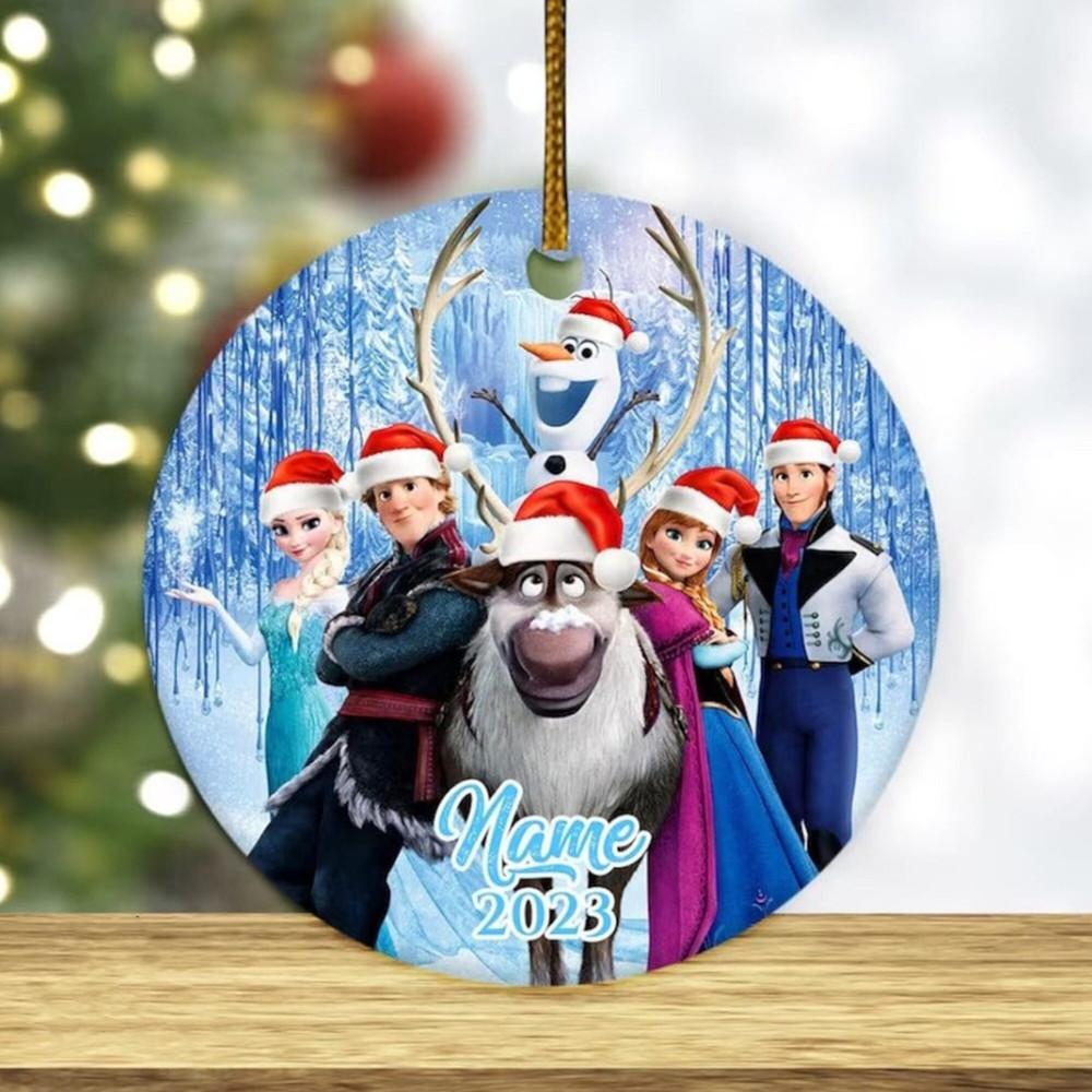 Personalized Frozen Christmas Ornament, Elsa Christmas Ornament, Elsa Anna Olaf Ornament, Christmas Tree Decor, Kids Frozen Gift - 2.jpg