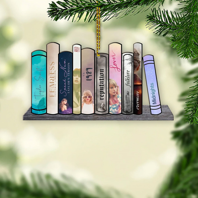Taylor Christmas Ornament, Swiftie Fan Gifts 2023 Christmas Remembrance Memorial, Albums as Books, Eras Tour Book, Taylor Christmas Ornament - 1.jpg