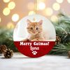 Personalized Cat Ornament, Merry Catmas, Custom Cat Christmas Ornament, Cat Christmas Photo Ornament, Pet's Photo + Name - 1.jpg