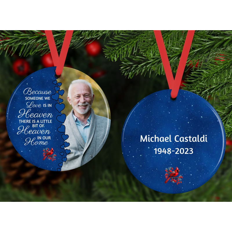 Personalized Memorial Ornament, Memorial Photo Christmas Ornament, Memorial Gift, Sympathy Gift, Remembrance Gift - 2.jpg