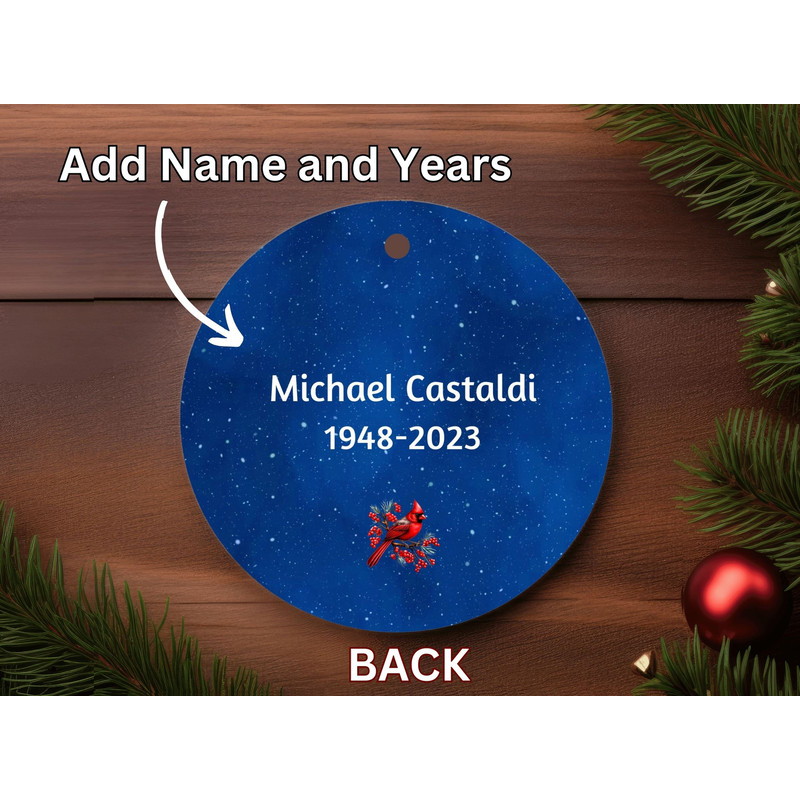 Personalized Memorial Ornament, Memorial Photo Christmas Ornament, Memorial Gift, Sympathy Gift, Remembrance Gift - 4.jpg
