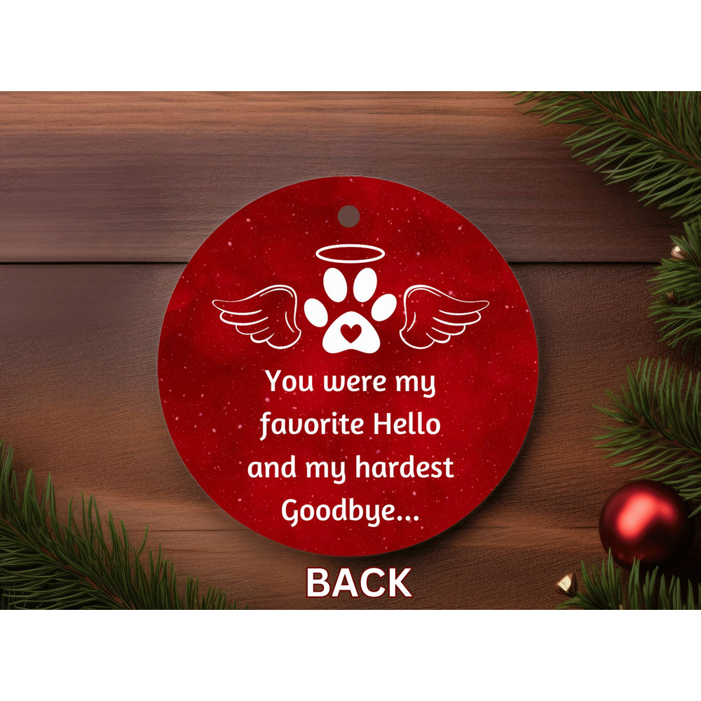 Personalized Pet Memorial Ornament, Pet Lover Gift, Dog Memorial Ornament, Pet Photo Ornament, Remembrance Ornament, Christmas Gift - 4.jpg