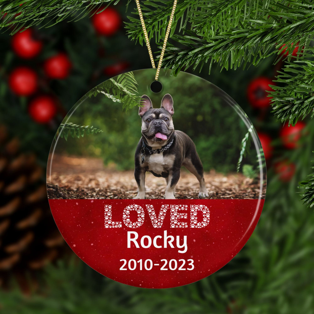 Personalized Pet Memorial Ornament, Pet Lover Gift, Dog Memorial Ornament, Pet Photo Ornament, Remembrance Ornament, Christmas Gift - 5.jpg