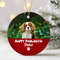Personalized Pet Ornament, Happy Pawlidays, Pet's Photo + Name, Puppy First Christmas, Christmas Dog Ornament, Photo Dog Ornament - 1.jpg