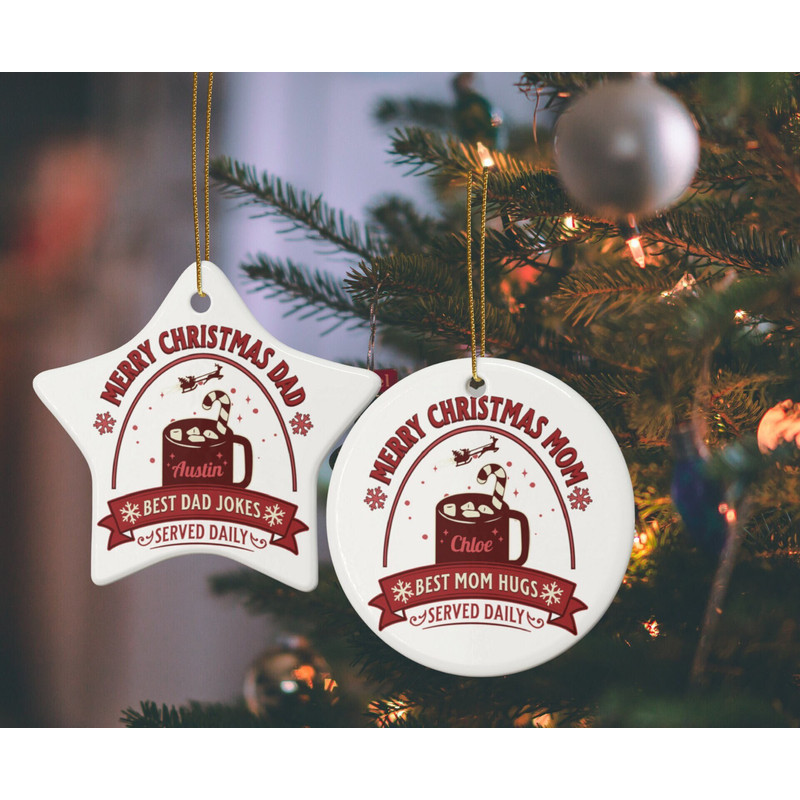 Personalized Family Name Christmas Ornaments, Customized Christmas Tree Ornaments, Custom Name Gift, Swedish Scandinavian Christmas Ornament - 1.jpg