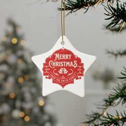 personalized family name christmas ornaments, customized christmas tree ornaments, custom name gift