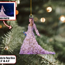 Custom Taylor Swiftie Christmas Photo Ornament, Custom Photo Ornament Xmas, Christmas Shape Ornament Acrylic