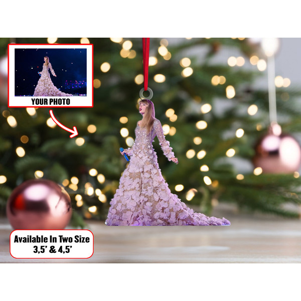 Custom Taylor Swiftie Christmas Photo Ornament, Custom Photo Ornament Xmas, Christmas Shape Ornament Acrylic, Gift For Tree Decor - 3.jpg