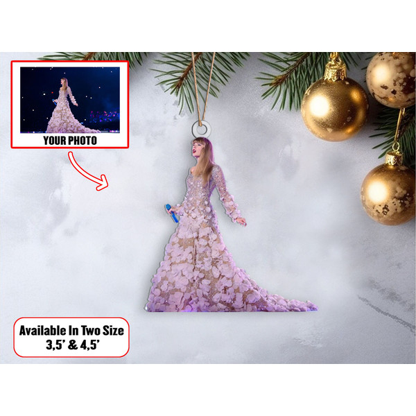 Custom Taylor Swiftie Christmas Photo Ornament, Custom Photo Ornament Xmas, Christmas Shape Ornament Acrylic, Gift For Tree Decor - 4.jpg