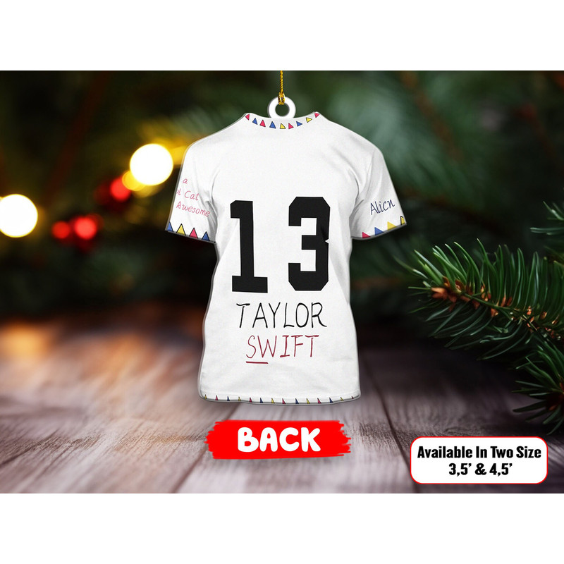 Junior Jewels Ornament, Custom Name and Number Taylor Swift Ornament, You Belong With Me Outfit, Junior Jewels Taylor Swift Eras Tour - 3.jpg