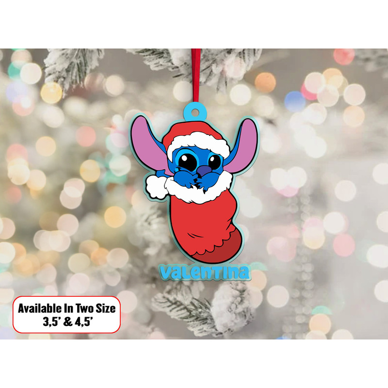 Personalized Disney Stitch Christmas Ornament, Disney Family Christmas Tree Hanging Ornament, Xmas Stitch Gifts, Merry Stitchmas, Xmas Decor - 2.jpg