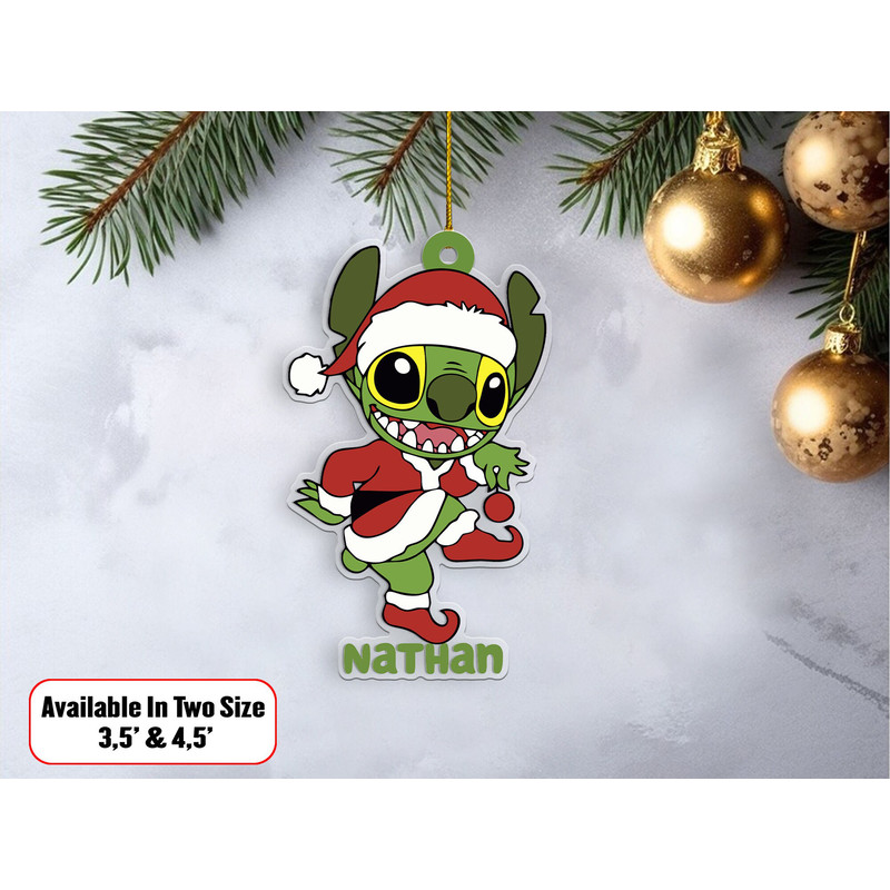 Personalized Disney Stitch Christmas Ornament, Disney Family Christmas Tree Hanging Ornament, Xmas Stitch Gifts, Merry Stitchmas, Xmas Decor - 4.jpg