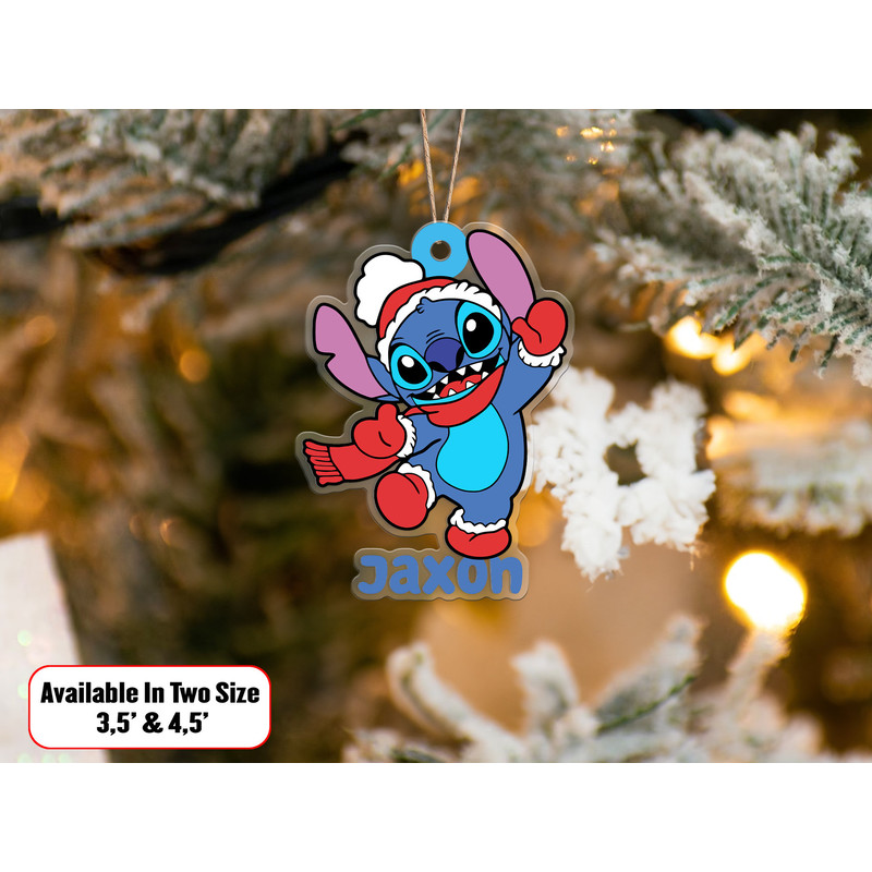 Personalized Disney Stitch Christmas Ornament, Disney Family Christmas Tree Hanging Ornament, Xmas Stitch Gifts, Merry Stitchmas, Xmas Decor - 5.jpg