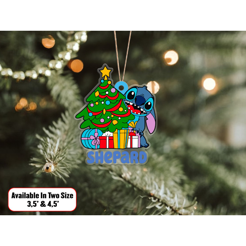 Personalized Disney Stitch Christmas Ornament, Disney Family Christmas Tree Hanging Ornament, Xmas Stitch Gifts, Merry Stitchmas, Xmas Decor - 7.jpg