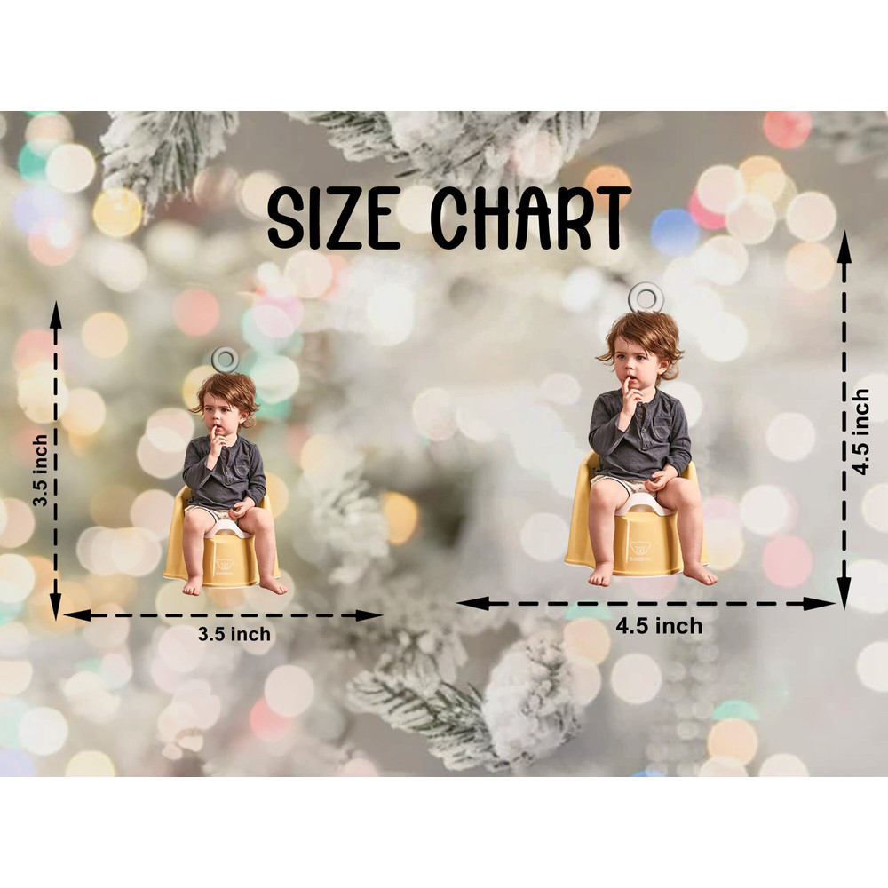 Personalized Kids Photo Ornament, Christmas Shape Ornament Acrylic, Custom Boy's Funny Christmas Ornament, Gift For Tree Decor - 5.jpg