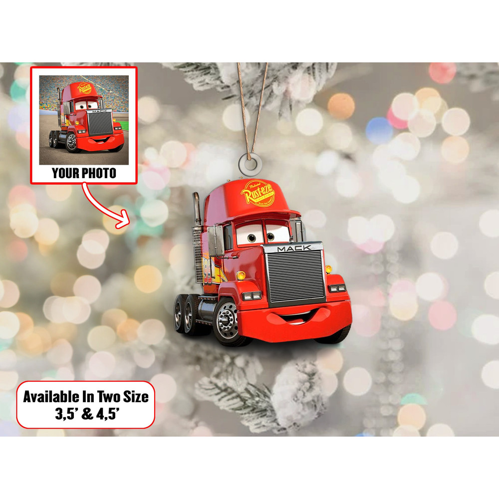 Personalized Mcqueen Car Photo Ornament, Custom Name Ornament Xmas, Funny Christmas Ornament, Gift For Kids Decor, Gift For Tree Decor - 3.jpg
