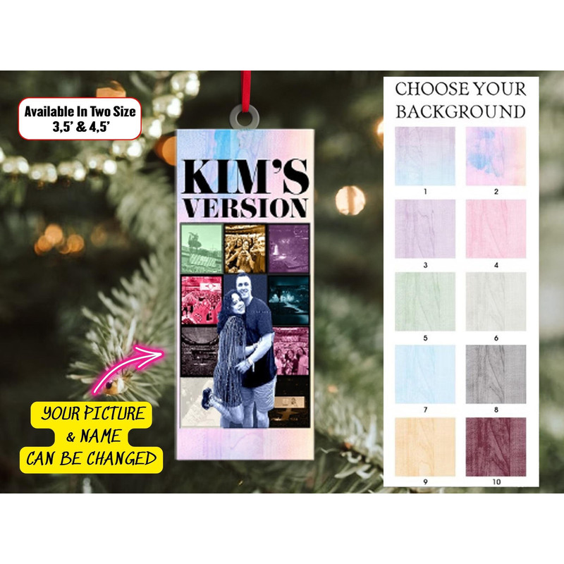 Personalized Photo Taylor'S Version Ornament, Custom Photo Eras Tour, Souvenir Gift, Era Concert Ornament, Swiftie Gift, Christmas Gift - 1.jpg