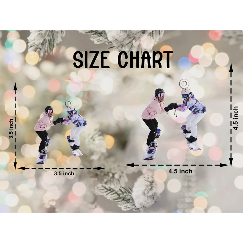 Personalized Skiers Photo Ornament, Christmas Shape Ornament Acrylic, Custom Skiers Christmas Ornament, Gift For Tree Decor, Gift For Friend - 5.jpg