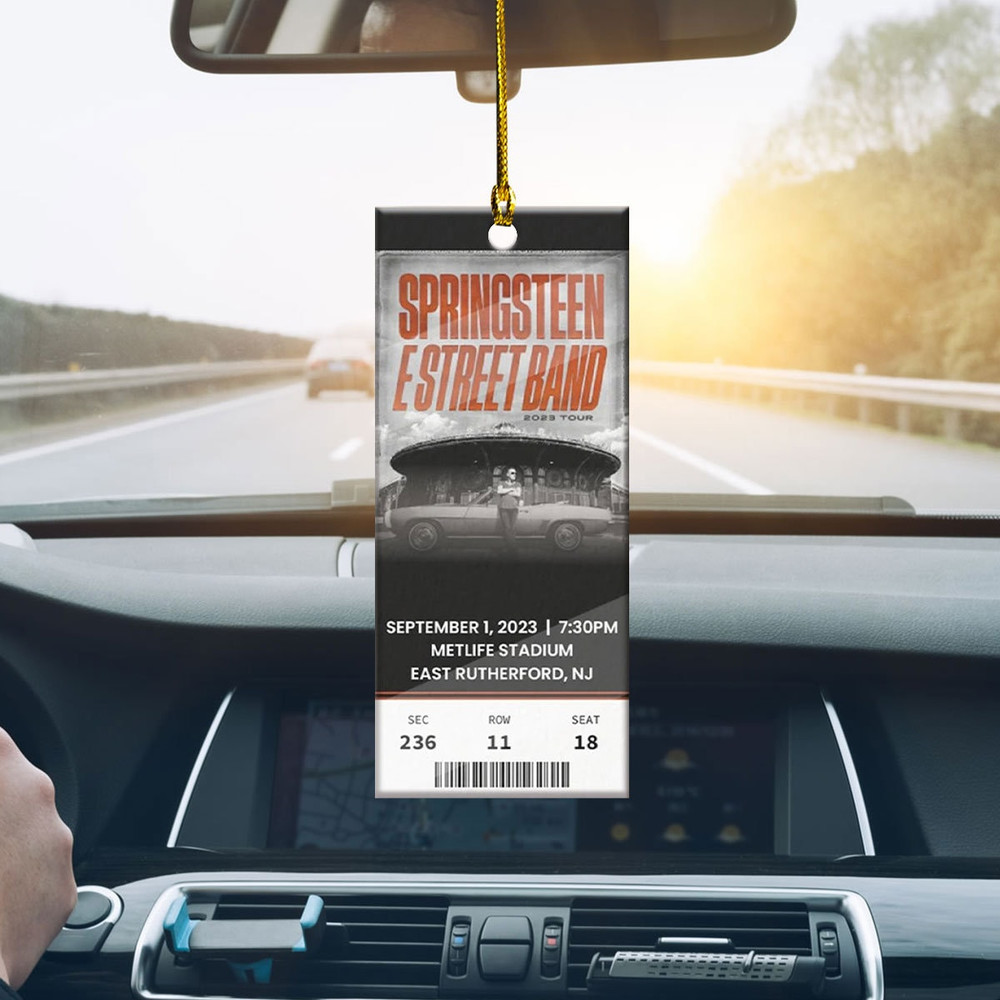 Custom Concert Ornament, Bruce Sprngteen Tour 2023 Ornament, Concert Memorial, Concert Keepsake, Tour Souvenir Gift, Personalized Ticket - 2.jpg