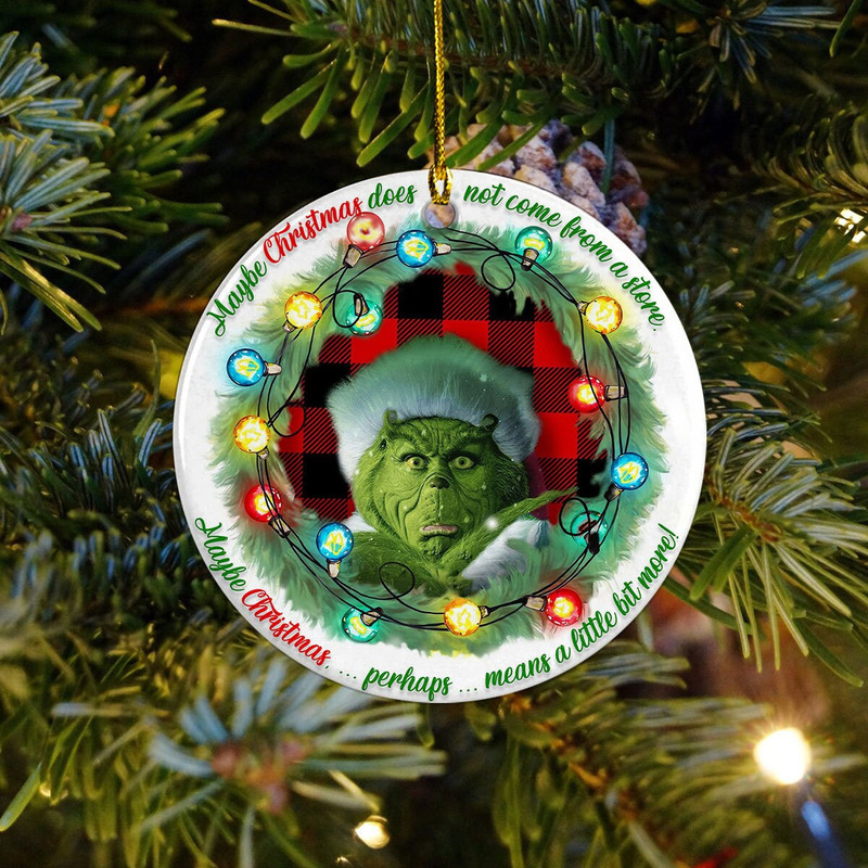 Christmas Movie Ornament, Grinch Ceramic Ornament, Merry Xmas Sublimation Bundle Ornament, Christmas Tree Decor, Christmas Wreath Ornament - 2.jpg