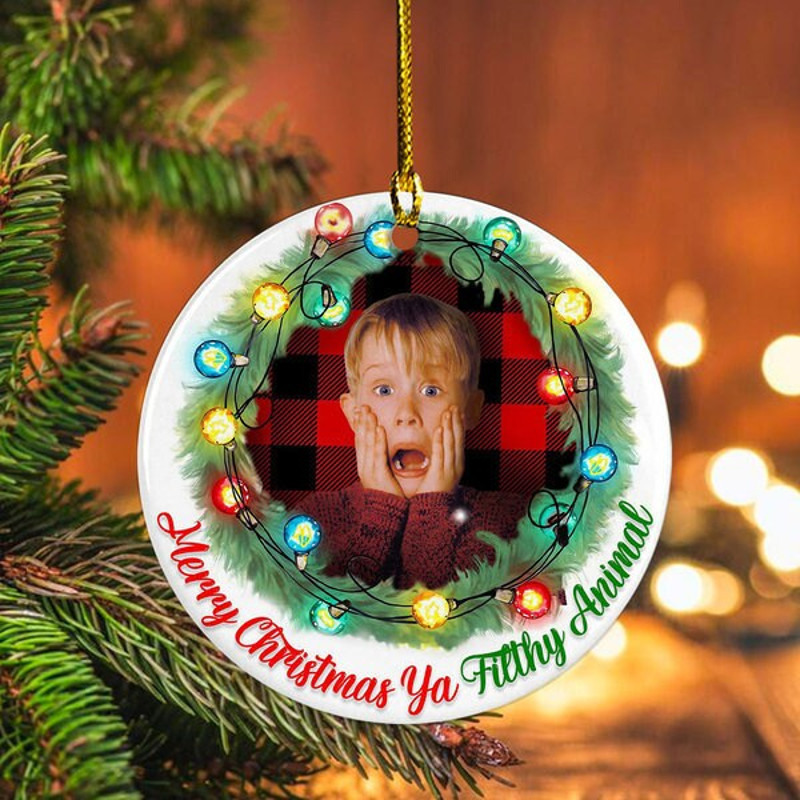 Christmas Movie Ornament, Grinch Ceramic Ornament, Merry Xmas Sublimation Bundle Ornament, Christmas Tree Decor, Christmas Wreath Ornament - 4.jpg