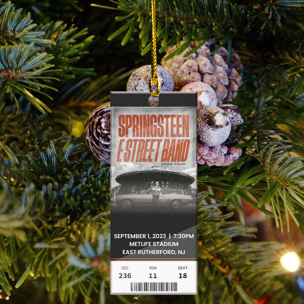 Custom Concert Ornament, Bruce Sprngteen Tour 2023 Ornament, Concert Memorial, Concert Keepsake, Tour Souvenir Gift, Personalized Ticket - 7.jpg