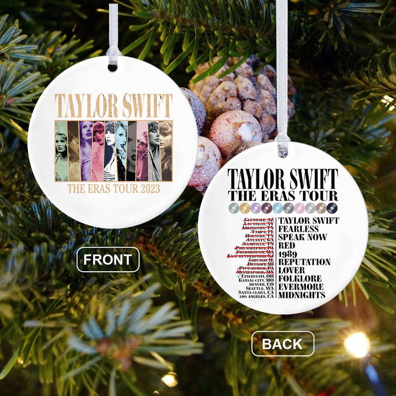 Custom Eras Tour Ornament, TS Ornament, Swiftie Ornament, Eras Concert Memorial Ornament, TS Merch, Swifie Gifts, Christmas Ornament - 2.jpg