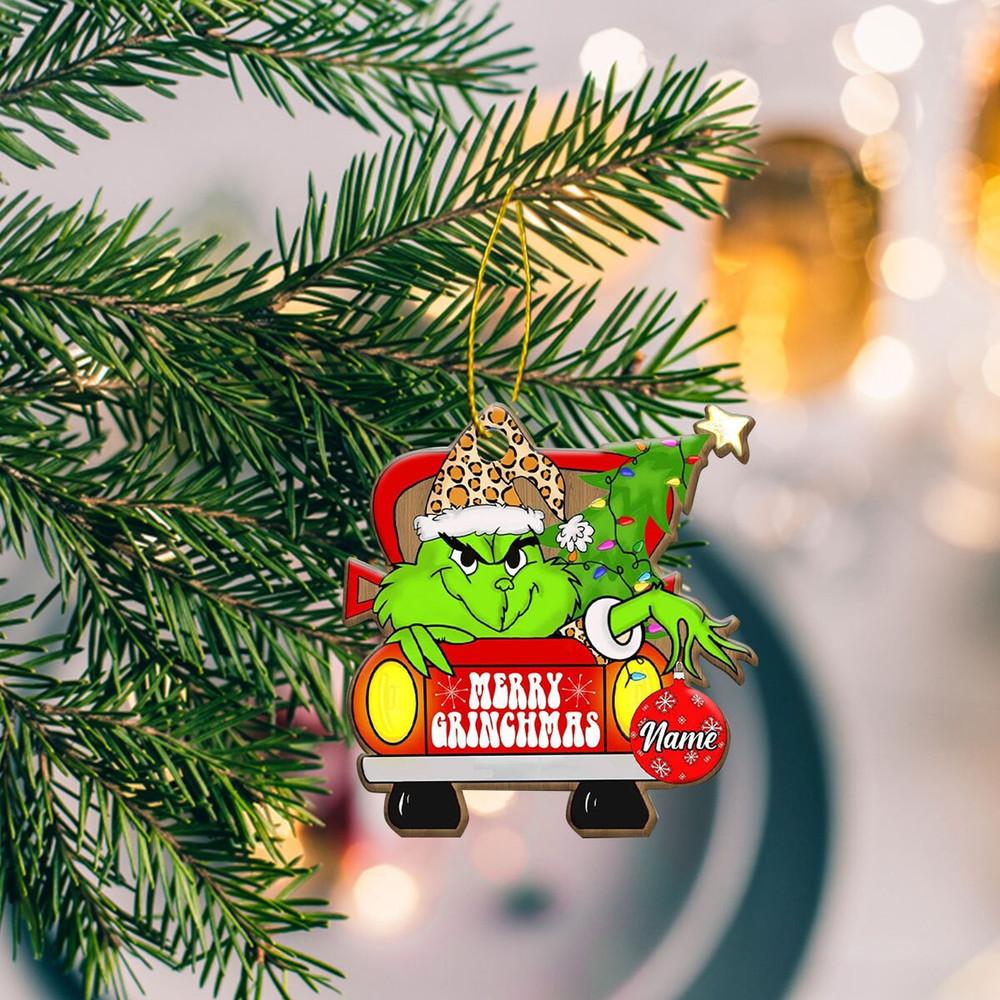 Custom Grnch Christmas Ornament, Christmas Grnch, Merry Grnchmas Ornament, Christmas Ornament 2023, Merry Christmas 2023, Grnch ornament - 1.jpg
