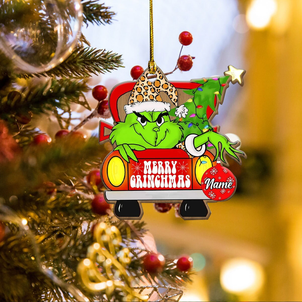 Custom Grnch Christmas Ornament, Christmas Grnch, Merry Grnchmas Ornament, Christmas Ornament 2023, Merry Christmas 2023, Grnch ornament - 3.jpg