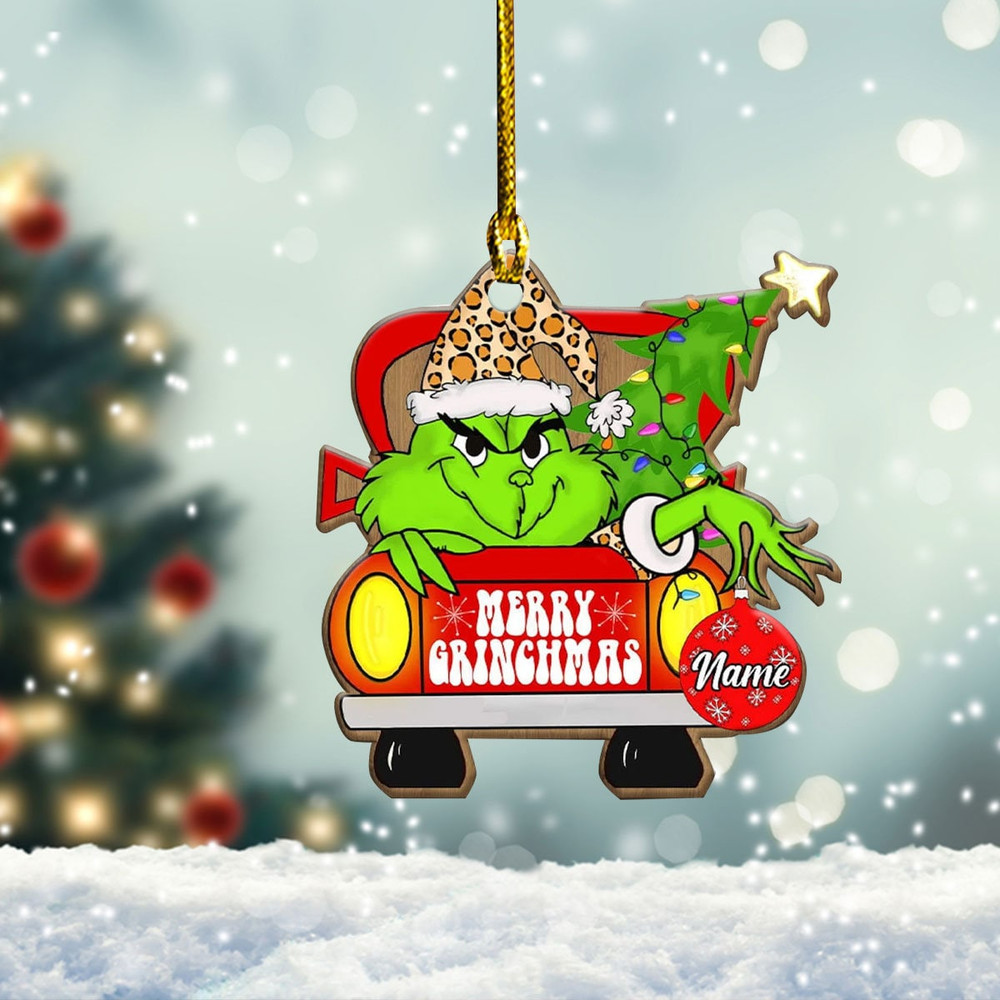 Custom Grnch Christmas Ornament, Christmas Grnch, Merry Grnchmas Ornament, Christmas Ornament 2023, Merry Christmas 2023, Grnch ornament - 5.jpg
