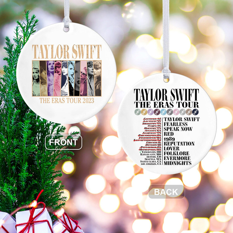 Custom Eras Tour Ornament, TS Ornament, Swiftie Ornament, Eras Concert Memorial Ornament, TS Merch, Swifie Gifts, Christmas Ornament - 7.jpg